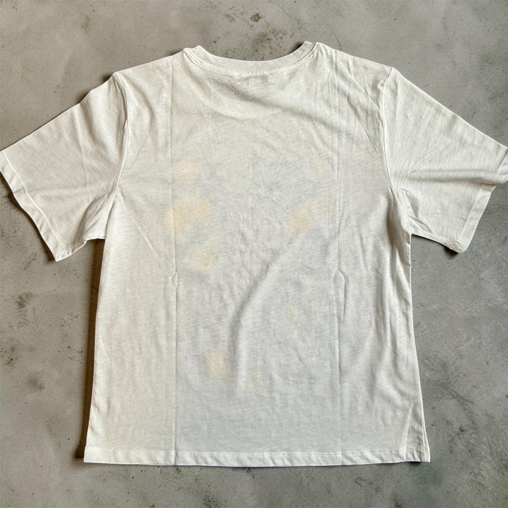 Ann Taylor Weekend White Lemon Floral Graphic Tee Cotton Short Sleeve Shirt S - Picture 4 of 5